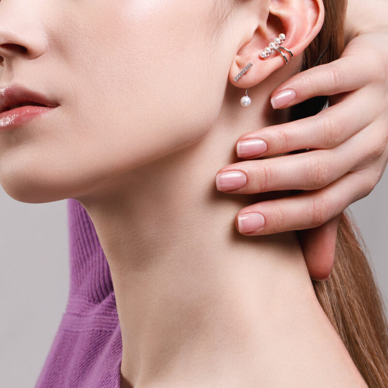Pearl & Cubic Zirconia Ear Cuff - Image 2