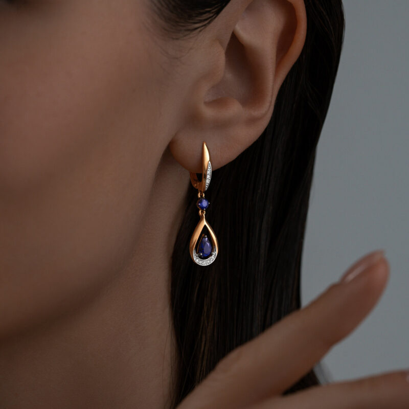Sapphire Étoile Earrings - Image 3