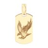 Majestic Soar – Engraved Gold Eagle Pendant
