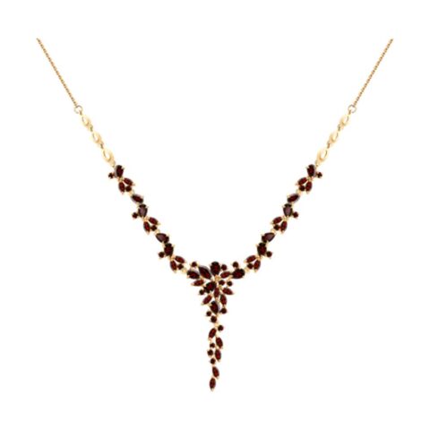 Marquise Garnet V-Necklace