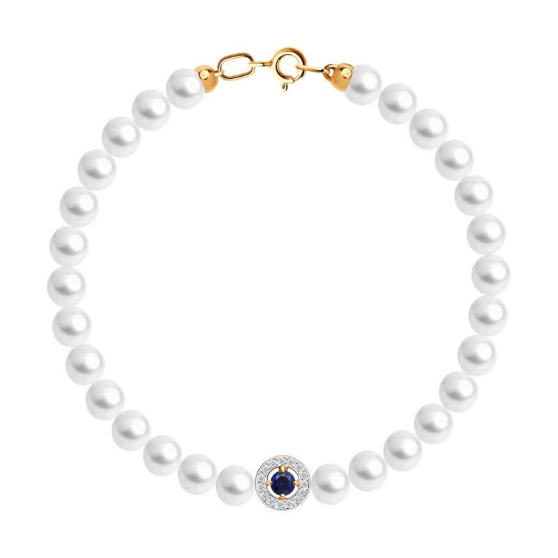Noor Étoile – Pearl & Sapphire Diamond Bracelet