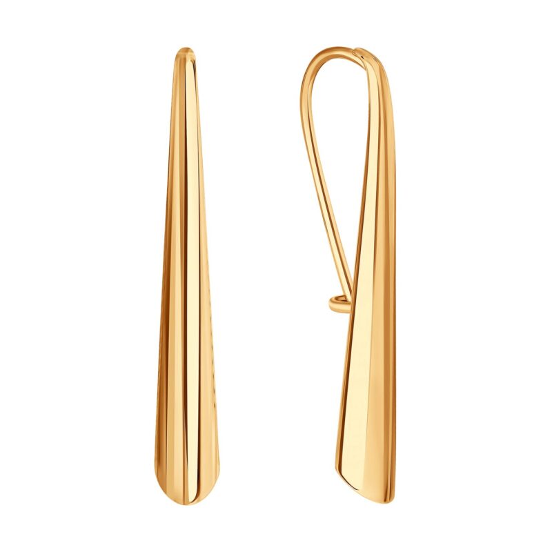 Gold Teardrop Earrings - Image 2