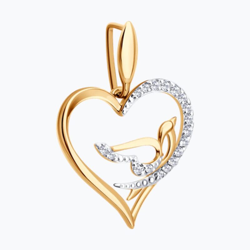 Love & Peace Cz Pendant - Image 2