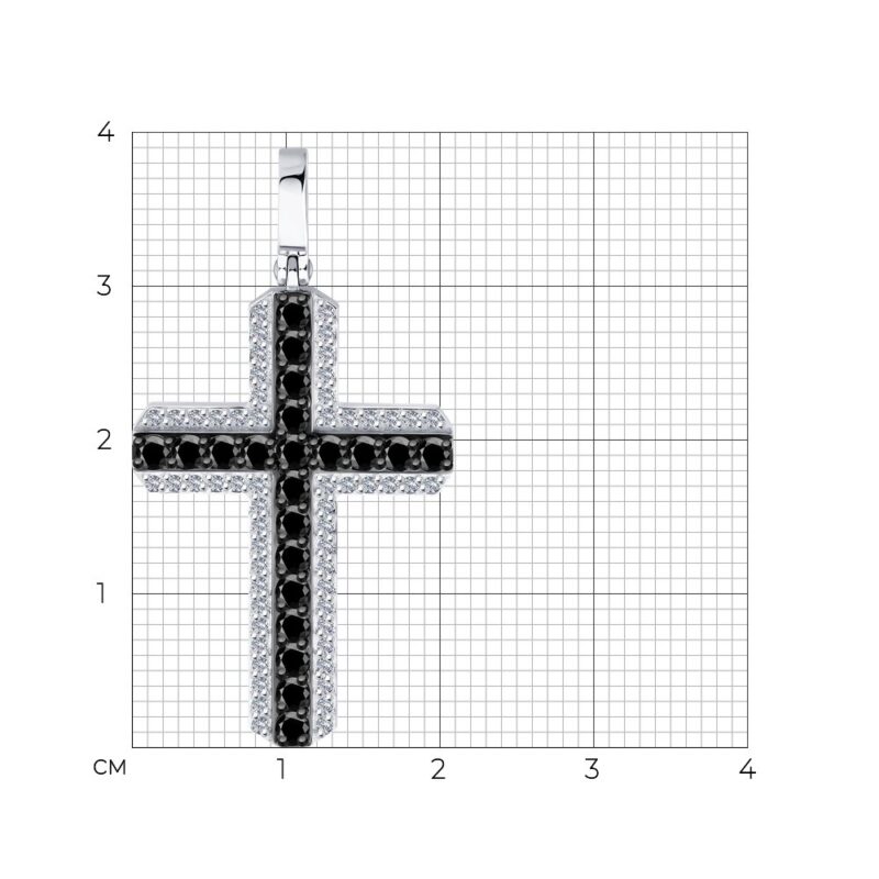 The Divinity Cross Black Diamond Pendant - Image 3