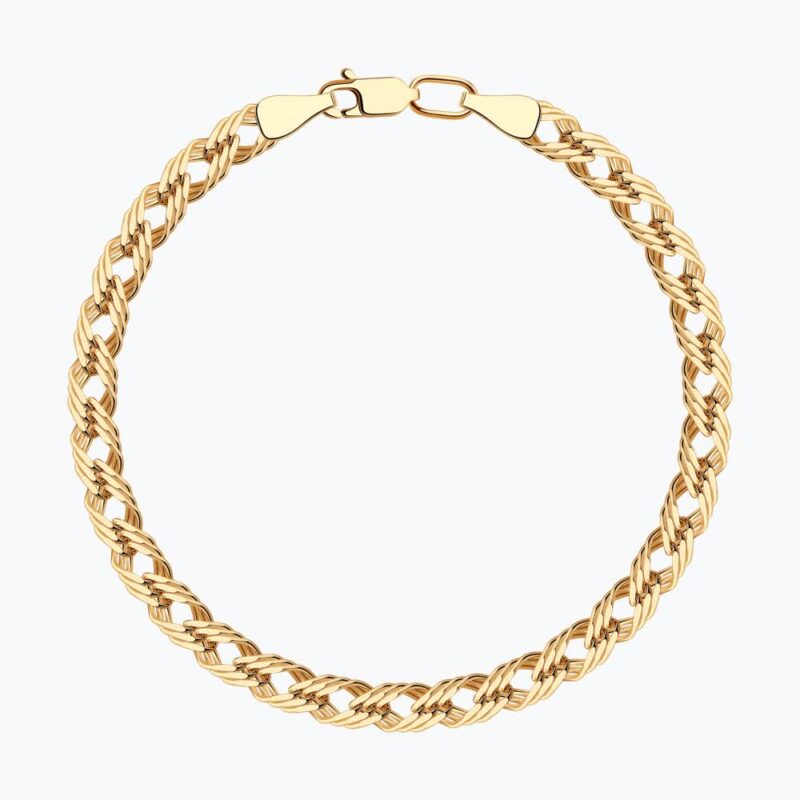 Gold Triple Rhombus Weave Bracelet 2