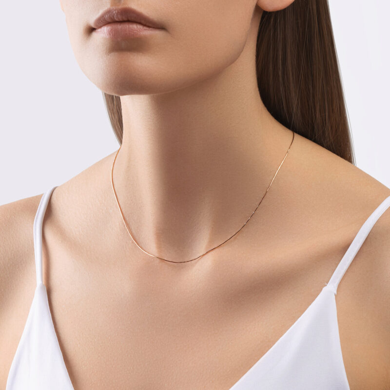 14K Gold Snake Chain Necklace - Image 2