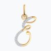 Gold & Zirconia Cursive 'e' Pendant