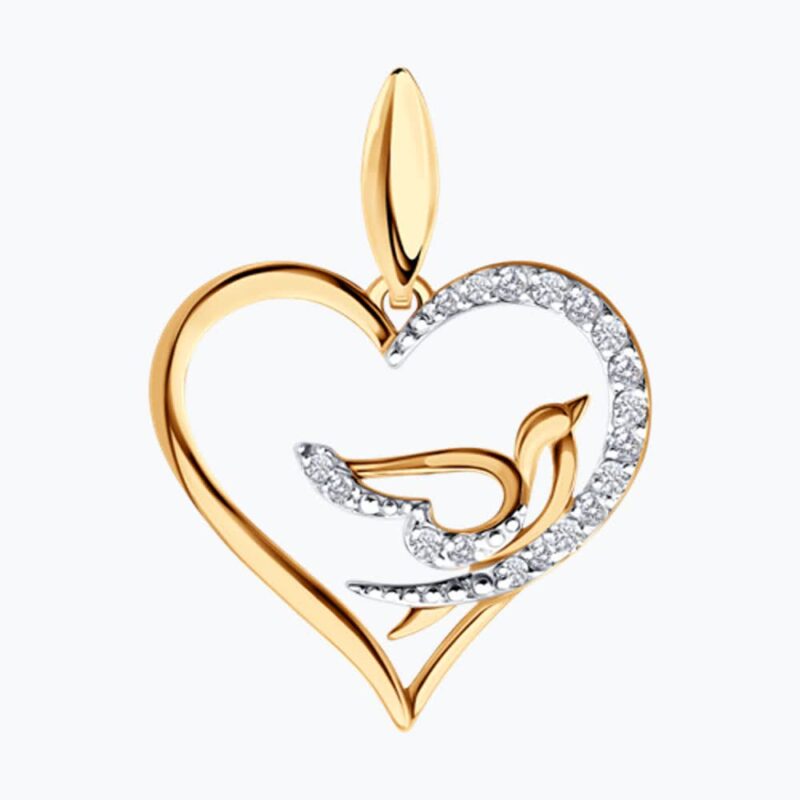 Love & Peace Cz Pendant