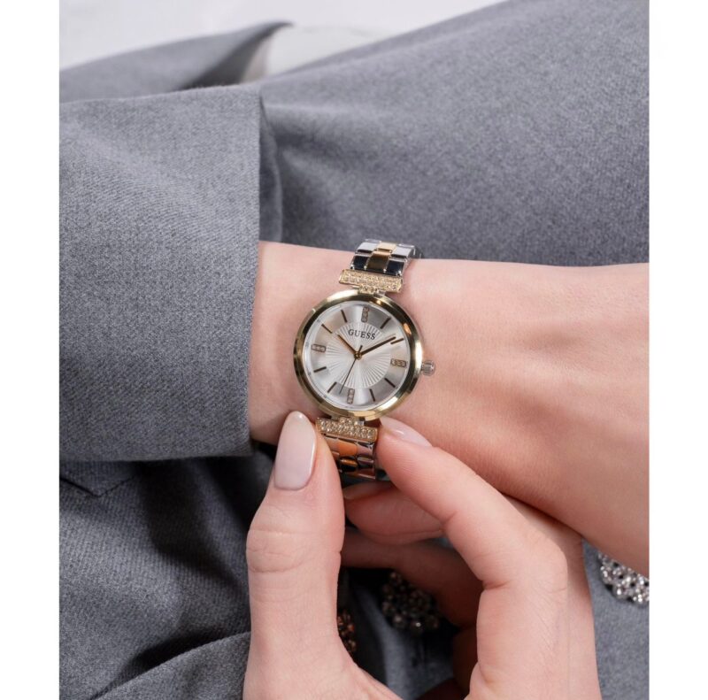 GUESS Array Ladies Two-Tone Analog Watch - Image 5