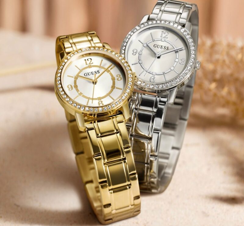 GUESS Melody Gold-Tone Crystal Watch - Image 3
