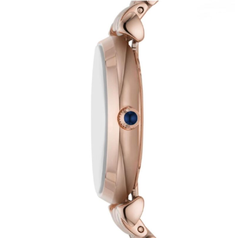 Emporio Armani Rose Gold Watch with Pave Dial - Image 2
