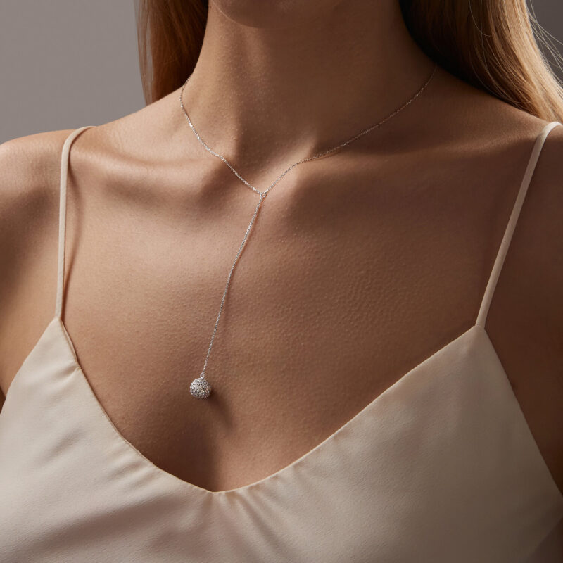The Orbital Diamond Sphere Necklace - Image 3