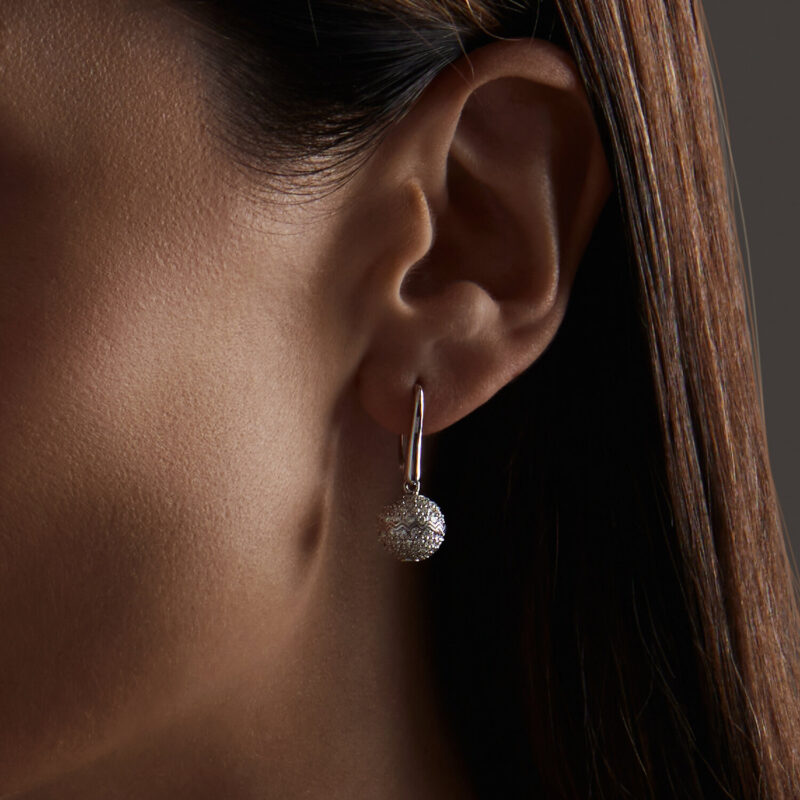 The Orbital Diamond Sphere Earrings - Image 3
