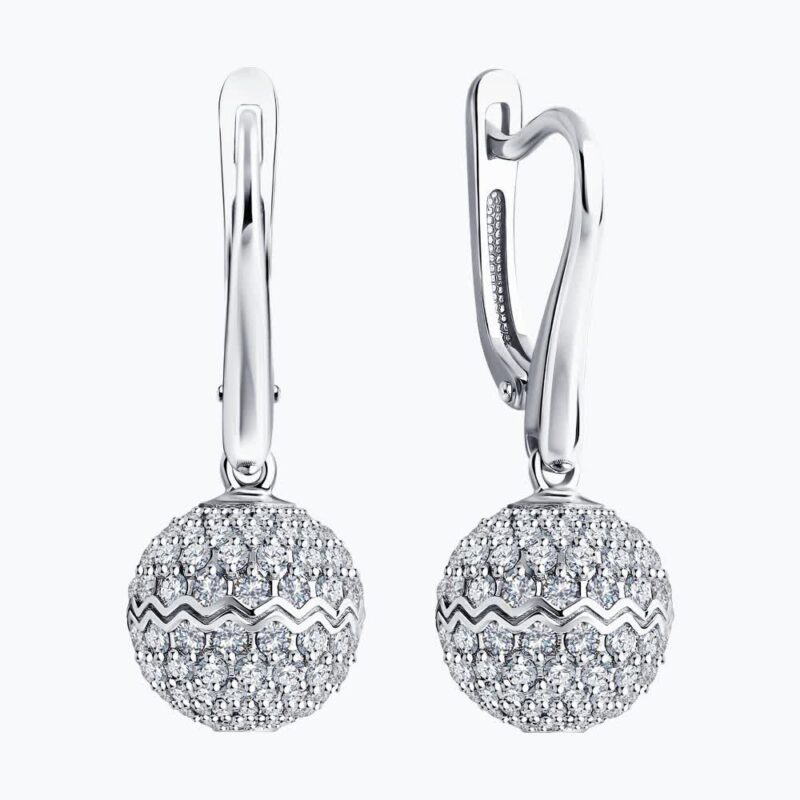 The Orbital Diamond Sphere Earrings