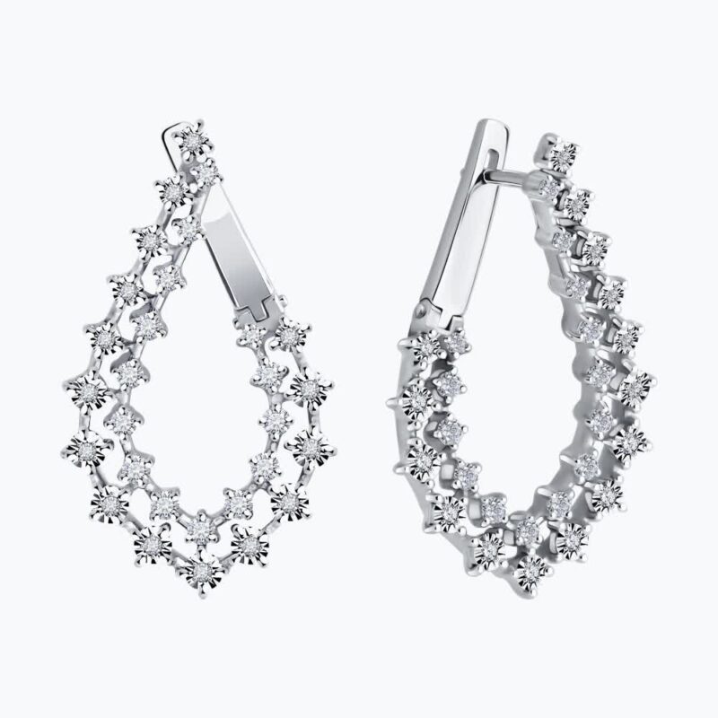 The Seraphim Tear Diamond Drop Earrings