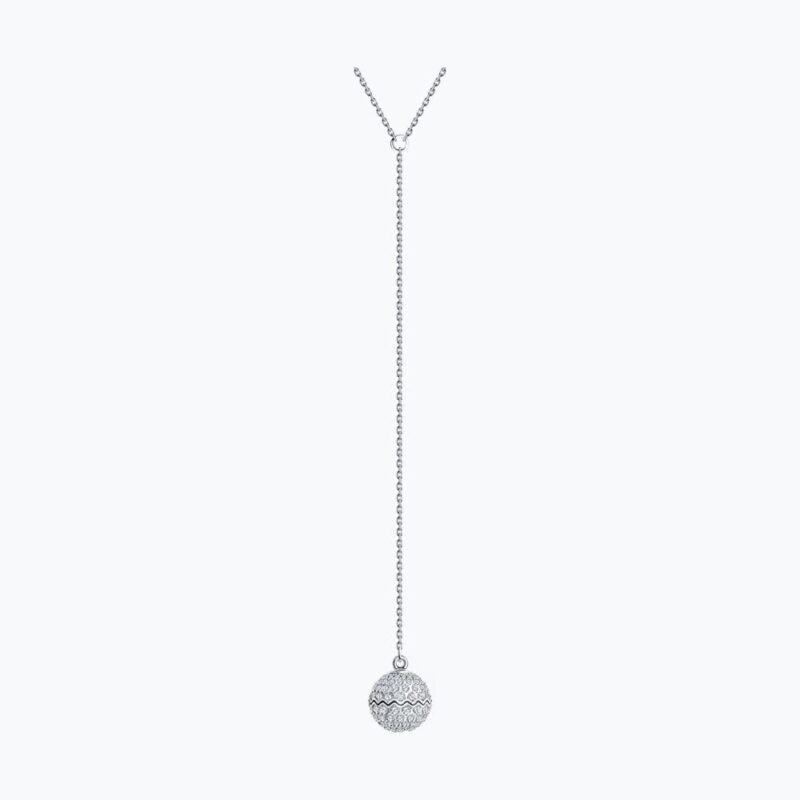 The Orbital Diamond Sphere Necklace