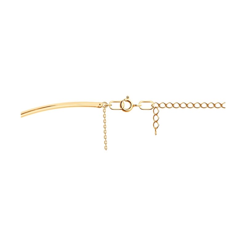 The Aura Modern Arc & Drape Gold Necklace - Image 2