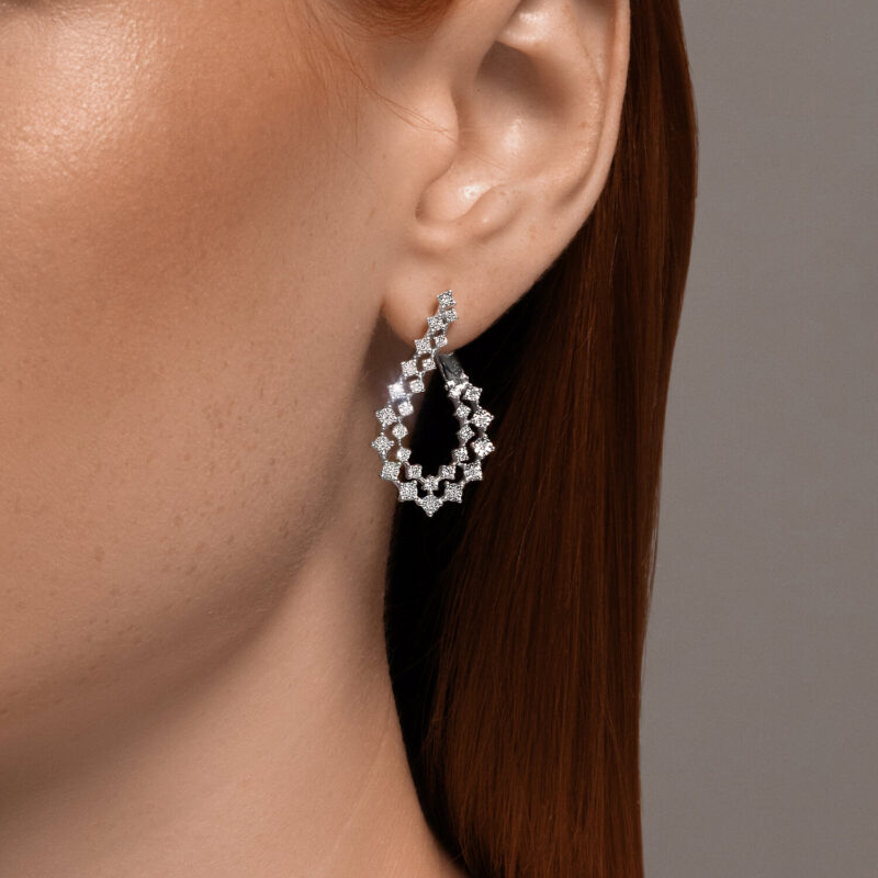 The Seraphim Tear Diamond Drop Earrings - Image 3