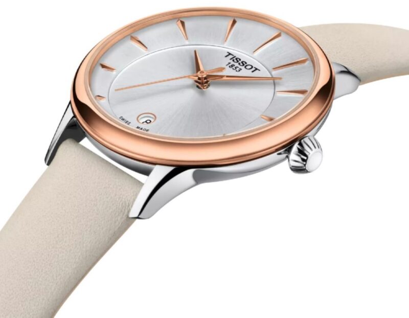 Tissot Odaci-T Rose Gold & Leather Watch - Image 2