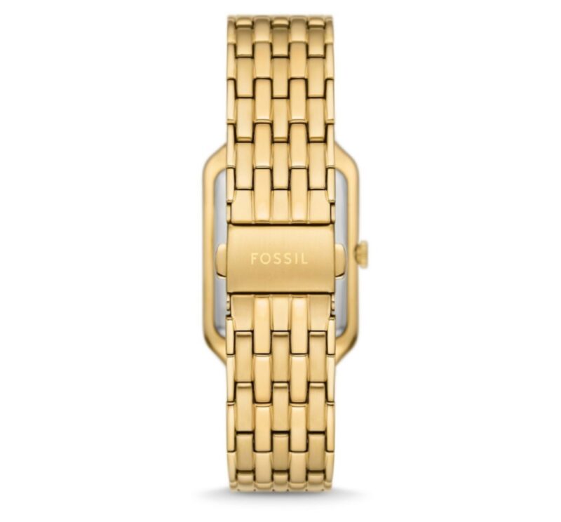 Fossil Malachite Green Rectangular Gold Watch - Image 3