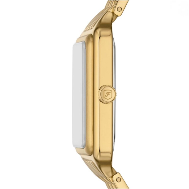 Fossil Malachite Green Rectangular Gold Watch - Image 2