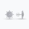 Diamond Starburst Stud Earrings