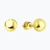 14K Yellow Gold Ball Studs