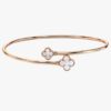 Precious Twin Clover Pearl Cuff