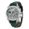 NIKA EXCLUSIVE Women’s Silver Diamond & Emerald Watch – Skeleton Mechanical Timepiece